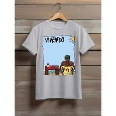 Camiseta Masculina Estampada Vivendo Camisa Feminina 100% Algodão Premium Reforçado