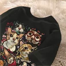 Camiseta Masculina Estampada Gatinhos Fofos Camisa Feminina 100% Algodão Premium Reforçado