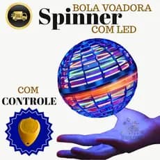 Bola Voadora Spinner Bola Boomerang Mini Drone Com Luz Voador Interativo Infantil Rosa Ou Azul