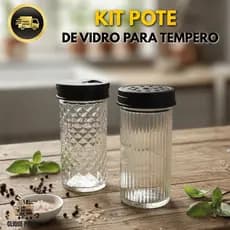 Kit Potes De Temperos Condimentos De Vidro