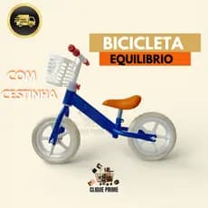 Bicicleta Balance Bike de Equilíbrio Sem Pedal Infantil Rosa E Azul Até 35 kilos