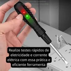 Chave de Teste Corrente Elétrica Caneta com Luz de Led Ponta Fenda Phillips Removível