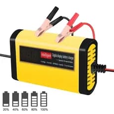 Carregador Baterias Carro Moto Display Digital Inteligente 12v 4ah~20ah