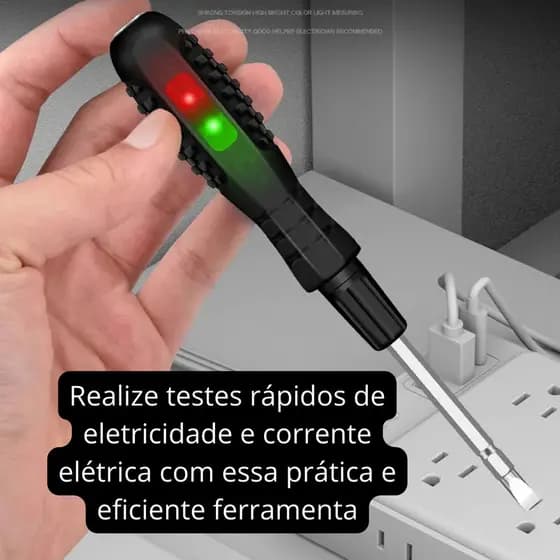 Chave Detectora de Energia Eletrica Caneta Detectora de Tensão 12-250v Com Luz de Led