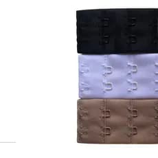 Extensor de Sutiã Kit 3 Unidades Premium Regulagem Triilha Feminino Plus Size Branco Preto Canela