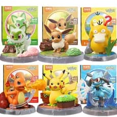 POKEMON BLOKEES ORIGINAIS Blocos de Construção Pikachu Charmander Psyduck Sprigatito Eevee Lucario Pokémon Action Figure