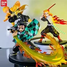 Action Figures Demon Slayer Kimetsu no Yaba Tanjiro Rengoku Zenitsu Figuras de Ação anime decoração presente geek