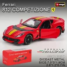 Miniatura Ferrari 1:64 COMPETIZIONE Originais Carrinho Colecionavel Carros Coleção Miniaturas Hotwells