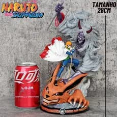 Minato Namikaze 28cm Selo do Ceifeiro da Morte Action Figure Naruto Shippuden Colecionavel Anime Decoração Geek Gamer