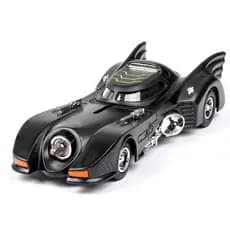 Miniatura Carro Batmóvel Clássico de 1987 com Luzes, Som e Fricção Batman estilo Hotwells enfeite decoração Veiculo DC