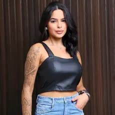 Cropped corset feminino Cropped courino