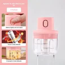 Mini Processador Triturador cozinha Sem Fio Elétrico 250ML processador de alimentos Alho Gengibre