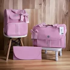 Kit 3 Peças Bolsa Maternidade Mala Mochila Bebê Menina Menino Unissex