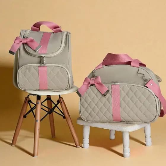 Kit Bolsa Maternidade Menina Mochila Térmica Impermeável Mamãe Bebê Unissex
