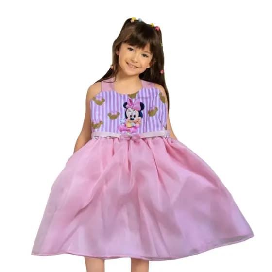 Vestido Infantil Princesa Festa Eventos Aniversário Criança Comemorativos Feminina Menina