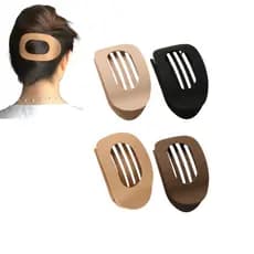 Pacote Com 4 Clipes De Garra De Cabelo Plano : Antiderrapantes , Confortáveis E Ultraleves-Grampos Esportivos Para Corri