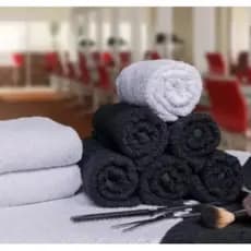 Kit 30 Toalhas Salão Rosto 40x60cm 58g Cor Branca ou Preta 100% Algodão