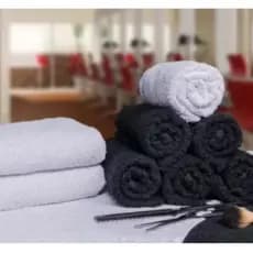 Kit 50 Toalhas Salão Rosto 40x60cm 58g Cor Branca ou Preta 100% Algodão