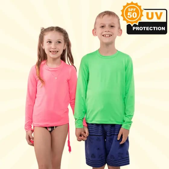 Camisa Termica  Infantil e Juvenil UV Proteção Solar - 2 a 14 anos -  Masculino e Feminina - Menino - Bebe - Blusa UV