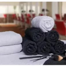 Kit 10 Toalhas Salão Rosto 40x60cm 58g Cor Branca ou Preta 100% Algodão