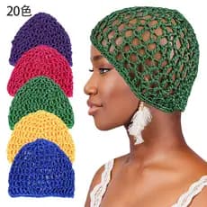 Novo Boné De Envoltório De Cabelo De Malha Adulta , Chapéu De Turbante Oca , Capa Rede Respirável Artesanal Para Mulhere