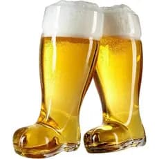 Conjunto de 2 Copos de Cerveja Das Boot Gigantes de 2 Litros MyGift - Caneca Alemã Oversized para Oktoberfest, Festas Te