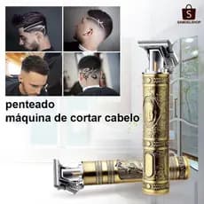 Conjunto profissional de 7 peças T9 elétrico aleatório elegante designer de cabelo masculino cortador de cabelo e barba