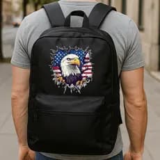 Mochila Masculina Escolar  Trabalho  Mochila Águia Americana masculina estampa estados unidos