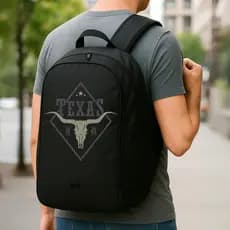 Mochila Masculina Texas country ideal para Escolar Trabalho Passeio Faculdade Academia Mochila naylon preta barata