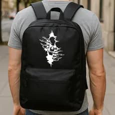 Mochila Escolar preta estampa caveira Mochilas masculina barata e de qualidade