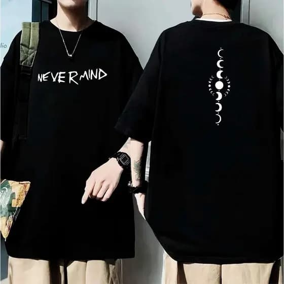 Camiseta Streetwear Camiset Park Jimin Nevermind Top Aesthetic Algodão Premium