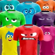 Camiseta Streetwear Do Divertidamente  do filme Divertidamente Personagens  Unissex Algodão Premium