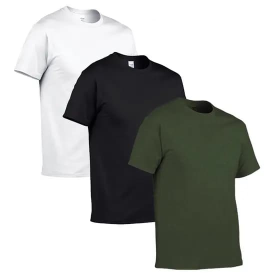 Kit 3 Camisetas Masculina Lisa Algodao 30.1 Basica