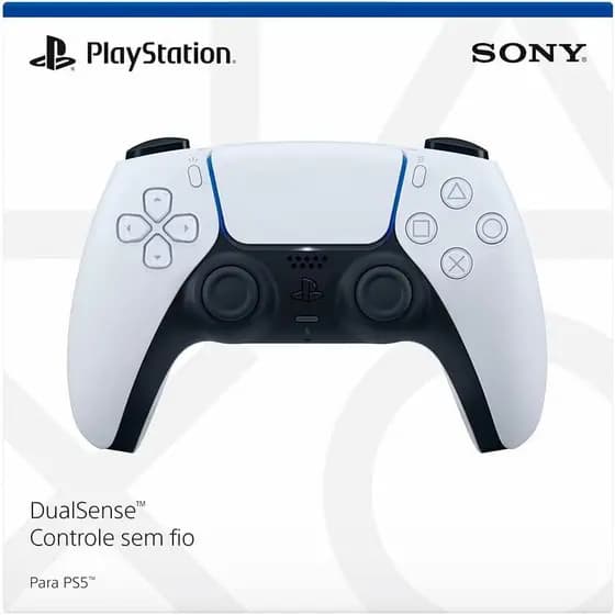 Controle Original Playstation 5 Sem Fio Dualsense Branco - PS5