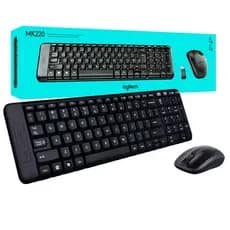 Kit Teclado e Mouse Sem Fio Logitech MK220 Compacto Original ABNT2 Pilha Inclusa Para PC Notebook Escritório