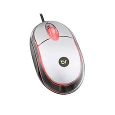 Mouse Para Computador Bright USB, 800 DPI - 0107 Preto/Cinza