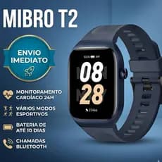 Smartwatch com gps, Mibro T2, 105 modos de Esportes, Duas Pulseiras Caixa Azul à prova d’água