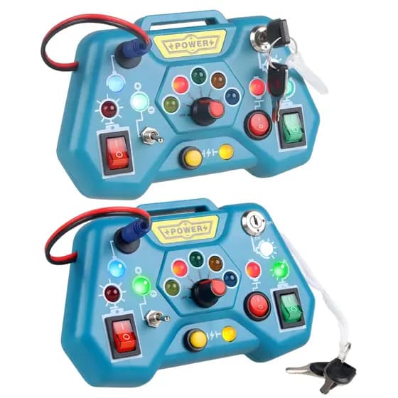 Mesa De Atividades Infantil Painel Sensorial Brinquedo Montessori Educativo Com Led Botões Autismo