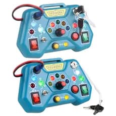 Mesa De Atividades Infantil Painel Sensorial Brinquedo Montessori Educativo Com Led Botões Autismo
