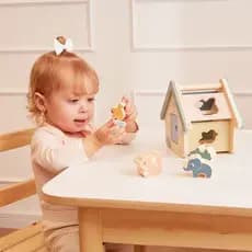Brinquedo De Madeira Colorido Para Bebê Encaixar Formas Divertido Educativo Montessori Cloudy Buba