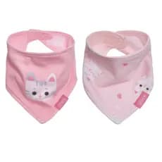 Kit Babador Bandana Algodão Bebê Avental Alimentação Infantil Gato Mia Kouii Filhotiis