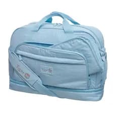 Bolsa Maternidade Azul Trocador Portátil Mala Grande Espaçosa Mamae Bebê Tigor T Tigre BB
