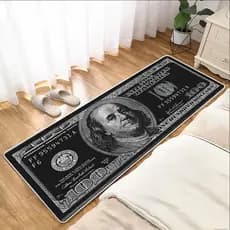 Tapetes de piso com padrão de dólar Tapetes de cozinha absorventes personalizados para banheiros