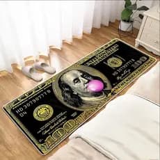 Decoração de Casa Porta de Entrada do Corredor de Entrada do Corredor de Entrada do Porta do Dólar Criativo Funny Dollar Absorvente de Cozinha Mat 40x100cm Estética de Piso