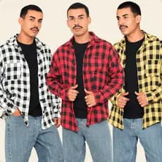 Camisa Xadrez Social Masculina Flanelada Manga Longa Inverno Festa Junina Arraia Quadrilha São João