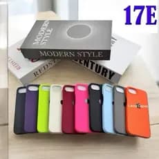 Capa Para IPhone 17E Com Logo Case Protetora de Silicone Aveludada