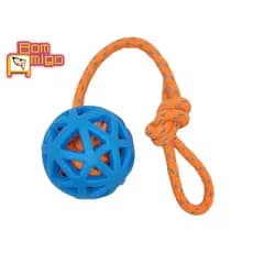 Mordedor Pet Bola com Corda e Nó Geométrico - Qualidade Premium - Envio Imediato - W9122