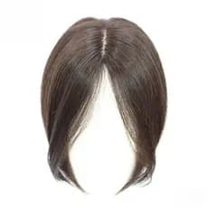 100% Cabelo Humano Real Topper França Peruca de Clip com Parte Central para Mulheres W7AG M25S