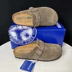 Sandálias Birken Unissex Elegantes @ _ Stock Baotou Feitas de Sola de Cortiça Meio-Pack Série Boston 1LTJ PBPW HHIF