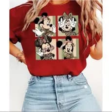 Camiseta Feminina T-Shirt Estampada Minnei Mouse 100% Algodao